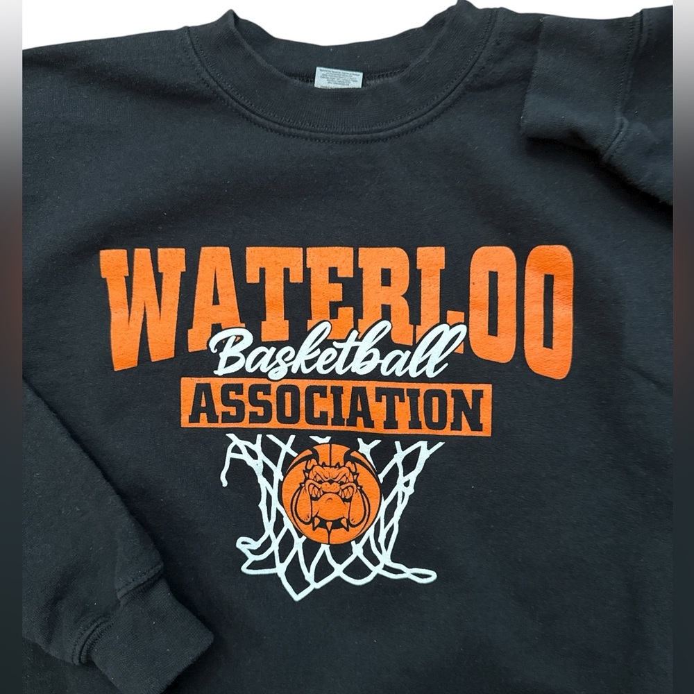 WBA Waterloo Basketball Association Youth Boys Sweatshirt Size‎ Large B-Ball
